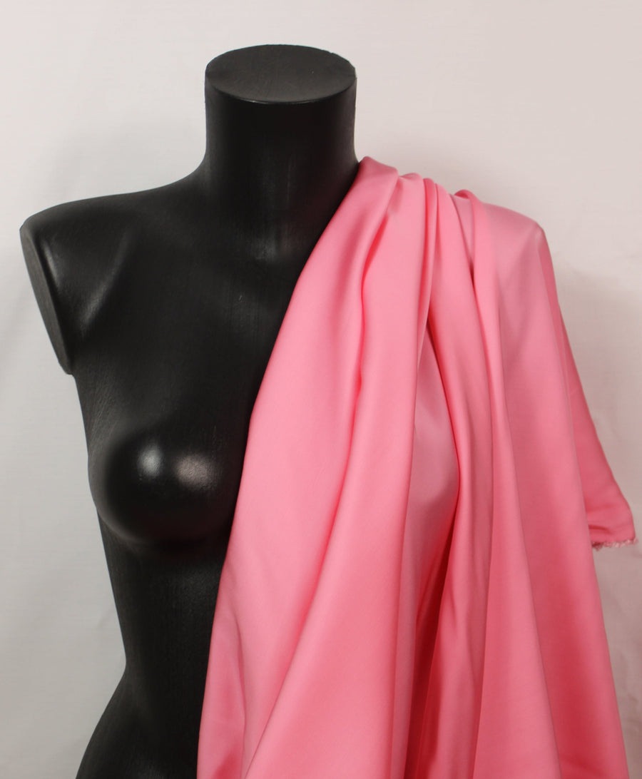 Tissu satin de viscose - rose