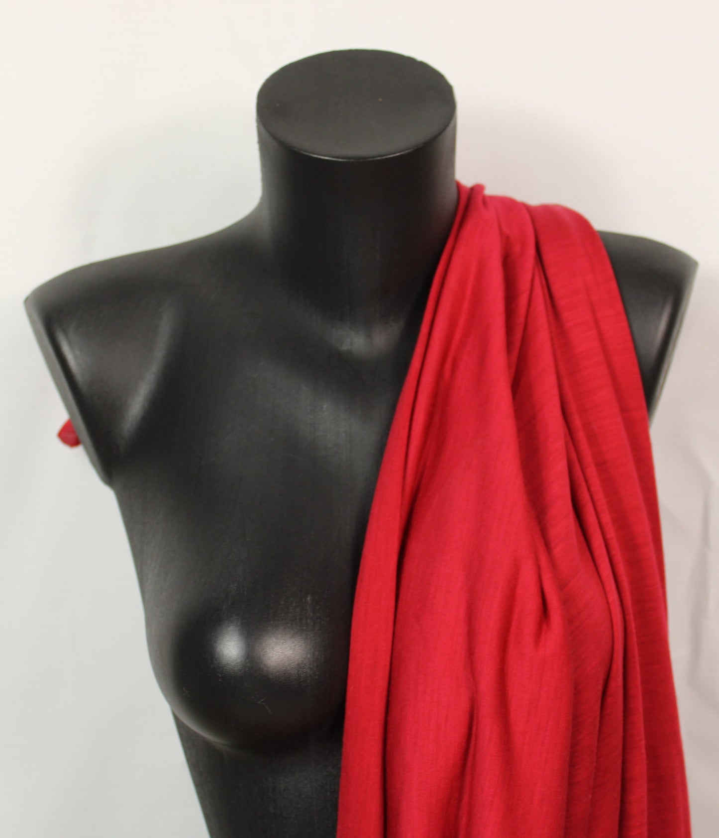 Tissu jersey de laine - rouge sang - photo 3/4 | So Tissus