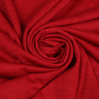 Tissu jersey de laine - rouge sang - photo 1/4 | So Tissus