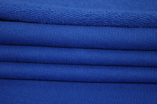 Tissu molleton japonais - bleu électrique - photo 2/4 | So Tissus