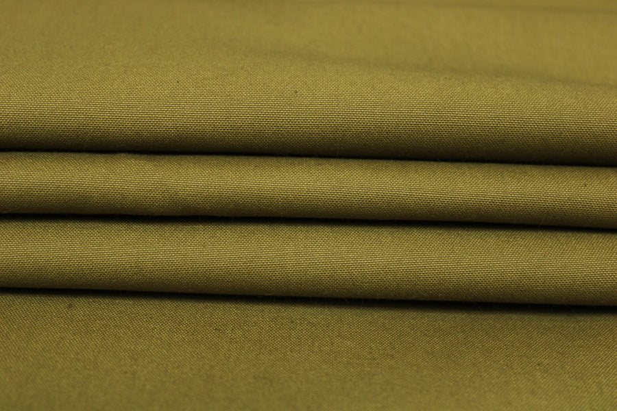 Tissu gabardine de coton - kaki