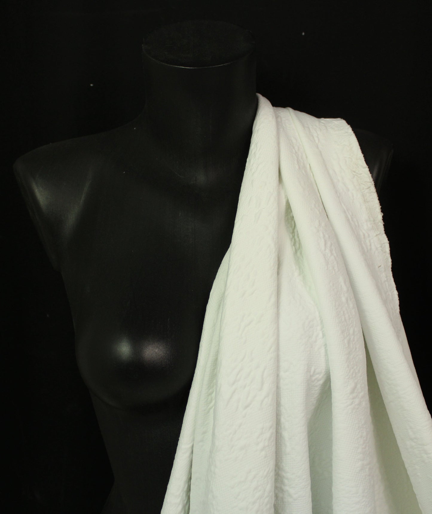 Tissu milano prestige gaufré -  blanc - photo 3/4 | So Tissus