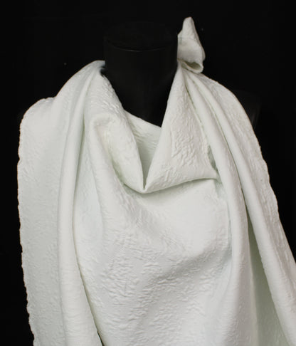 Tissu milano prestige gaufré -  blanc - photo 4/4 | So Tissus