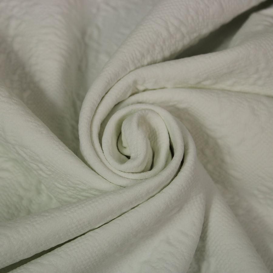 Tissu milano prestige gaufré -  blanc