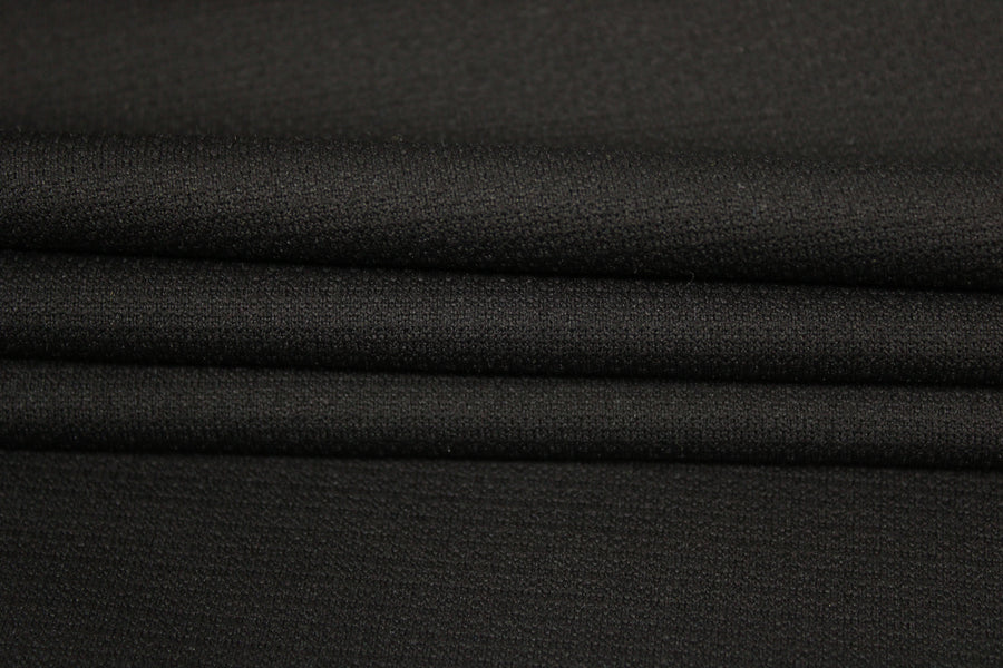 Tissu milano prestige piqué -  noir