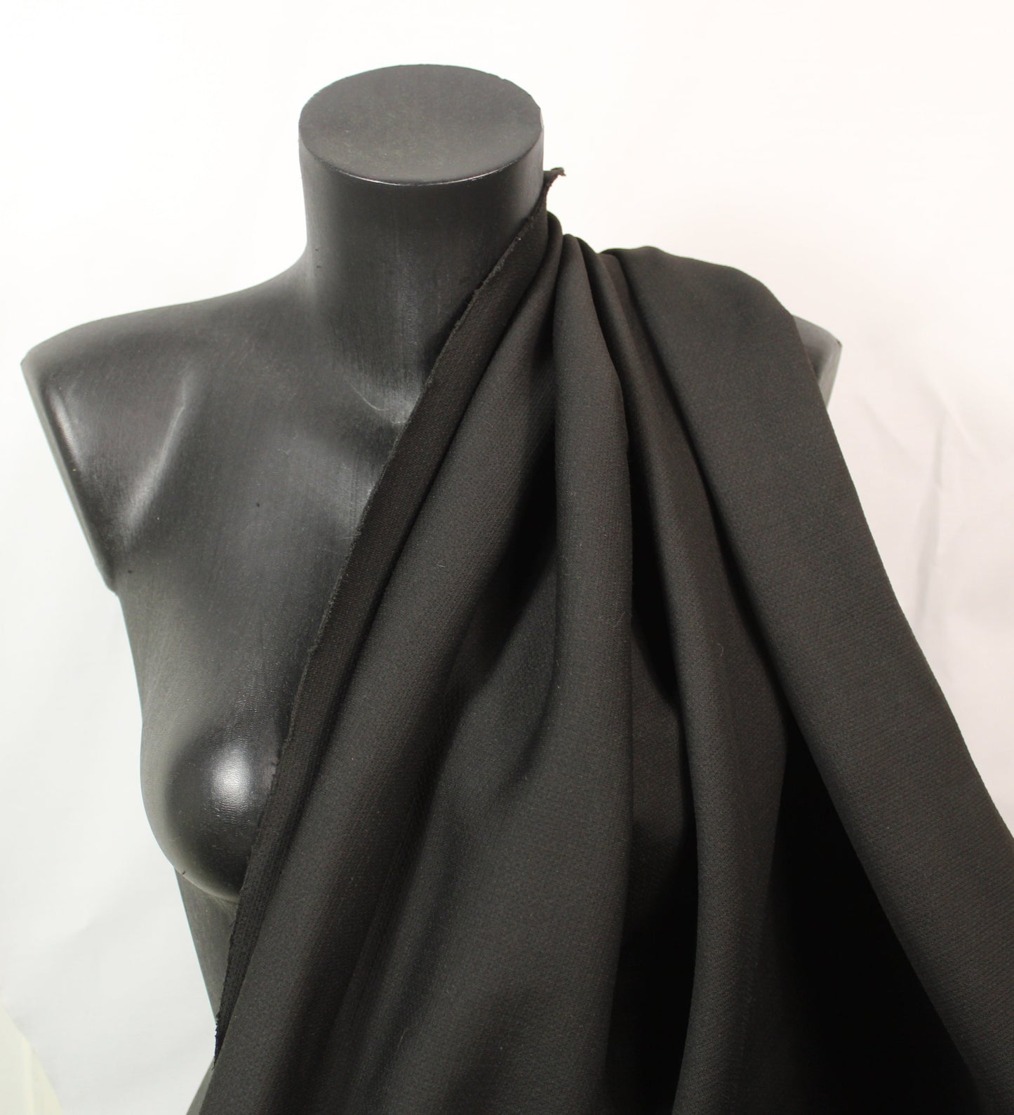 Tissu milano prestige piqué -  noir - photo 3/4 | So Tissus