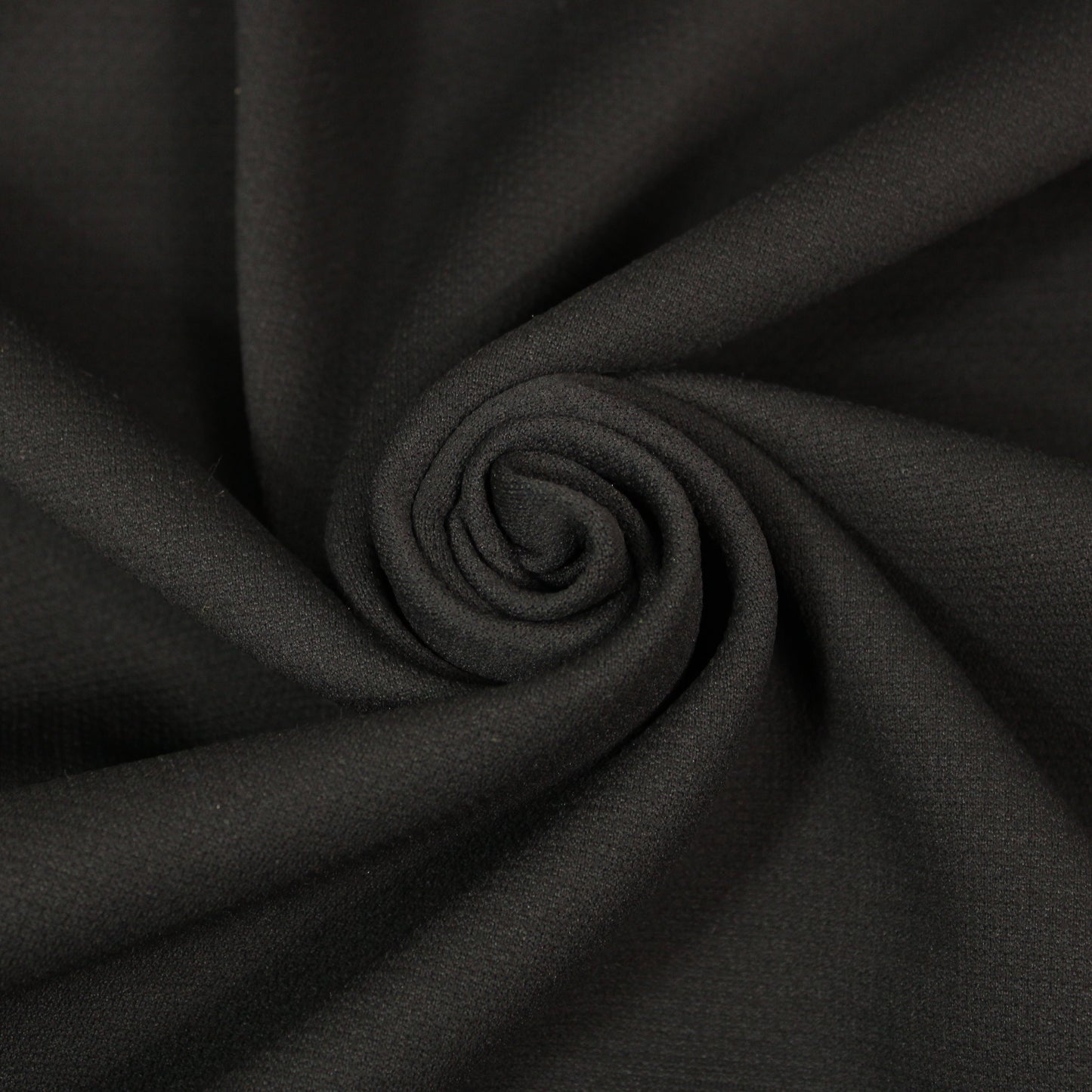 Tissu milano prestige piqué -  noir - photo 1/4 | So Tissus