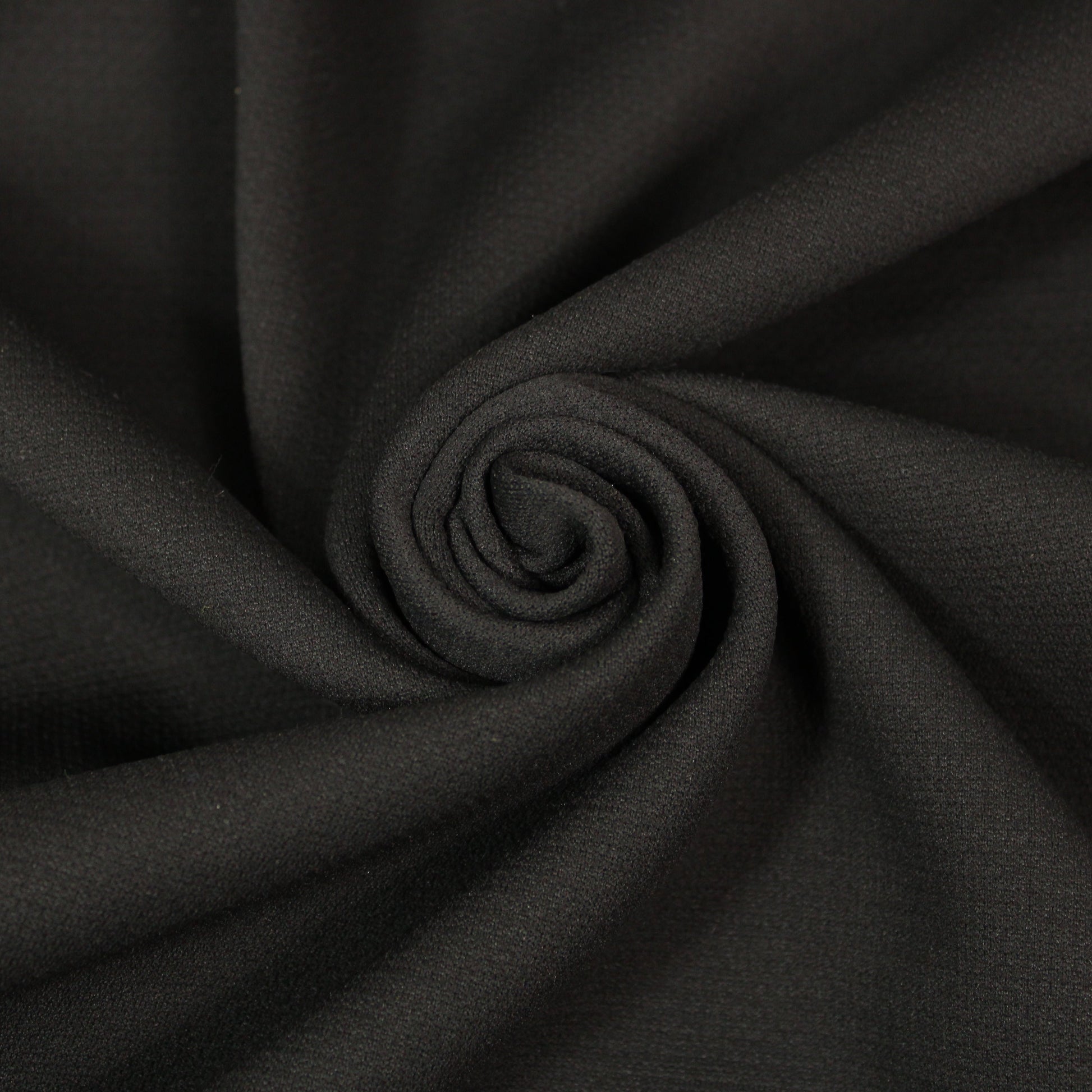 Tissu milano prestige piqué -  noir - photo 1/4 | So Tissus