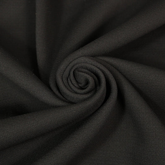 Tissu milano prestige piqué -  noir - photo 1/4 | So Tissus