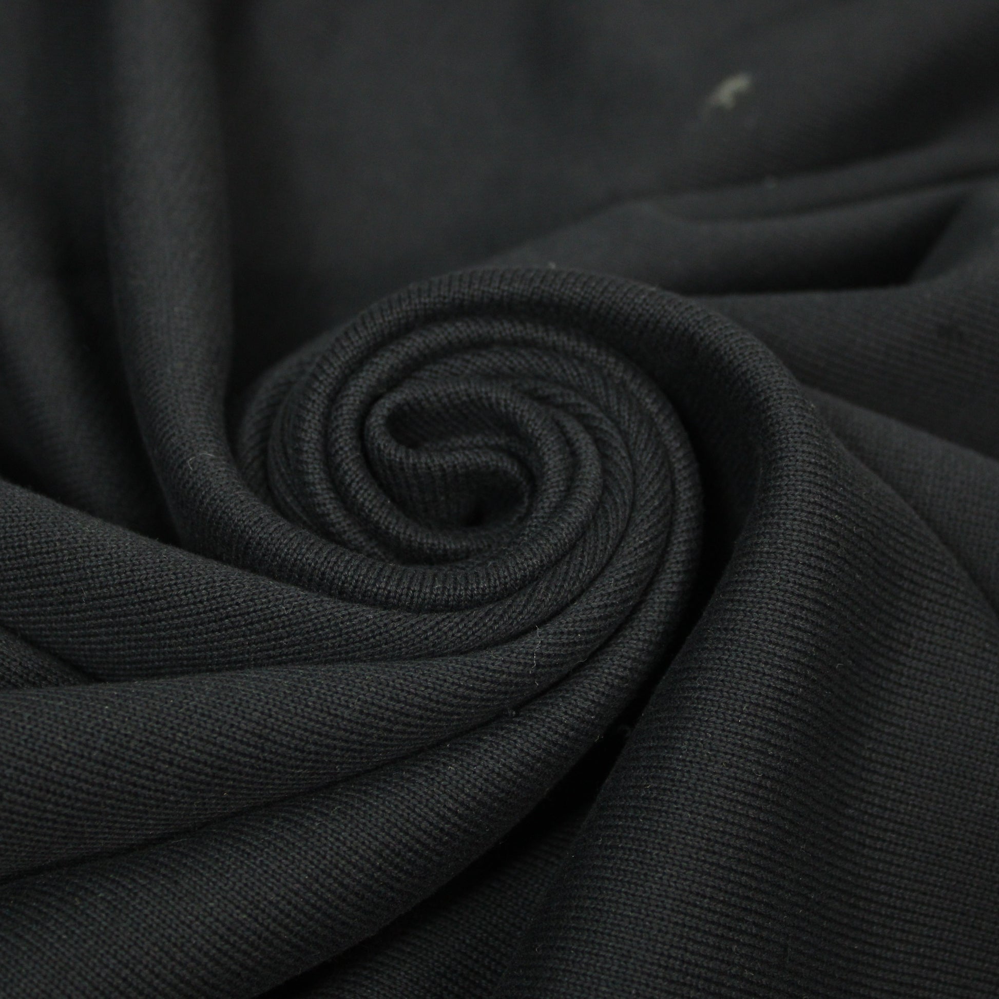 Tissu molleton japonais épais - noir - photo 1/4 | So Tissus