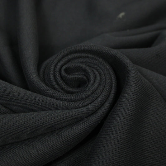Tissu molleton japonais épais - noir - photo 1/4 | So Tissus