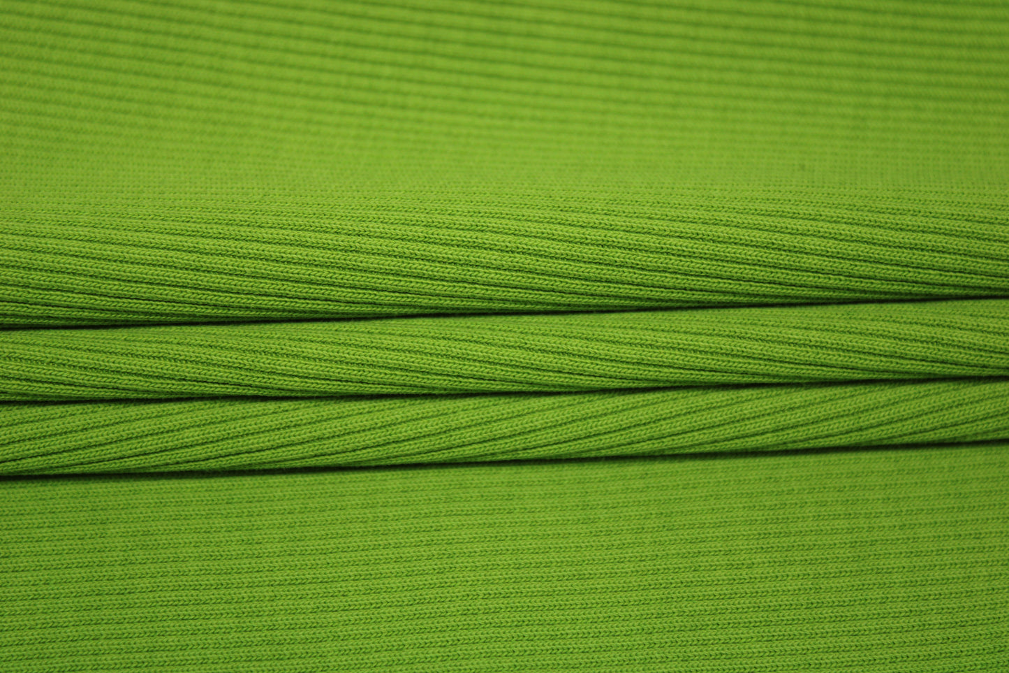 Tissu maille coton côtelé stretch - vert pomme - photo 2/4 | So Tissus