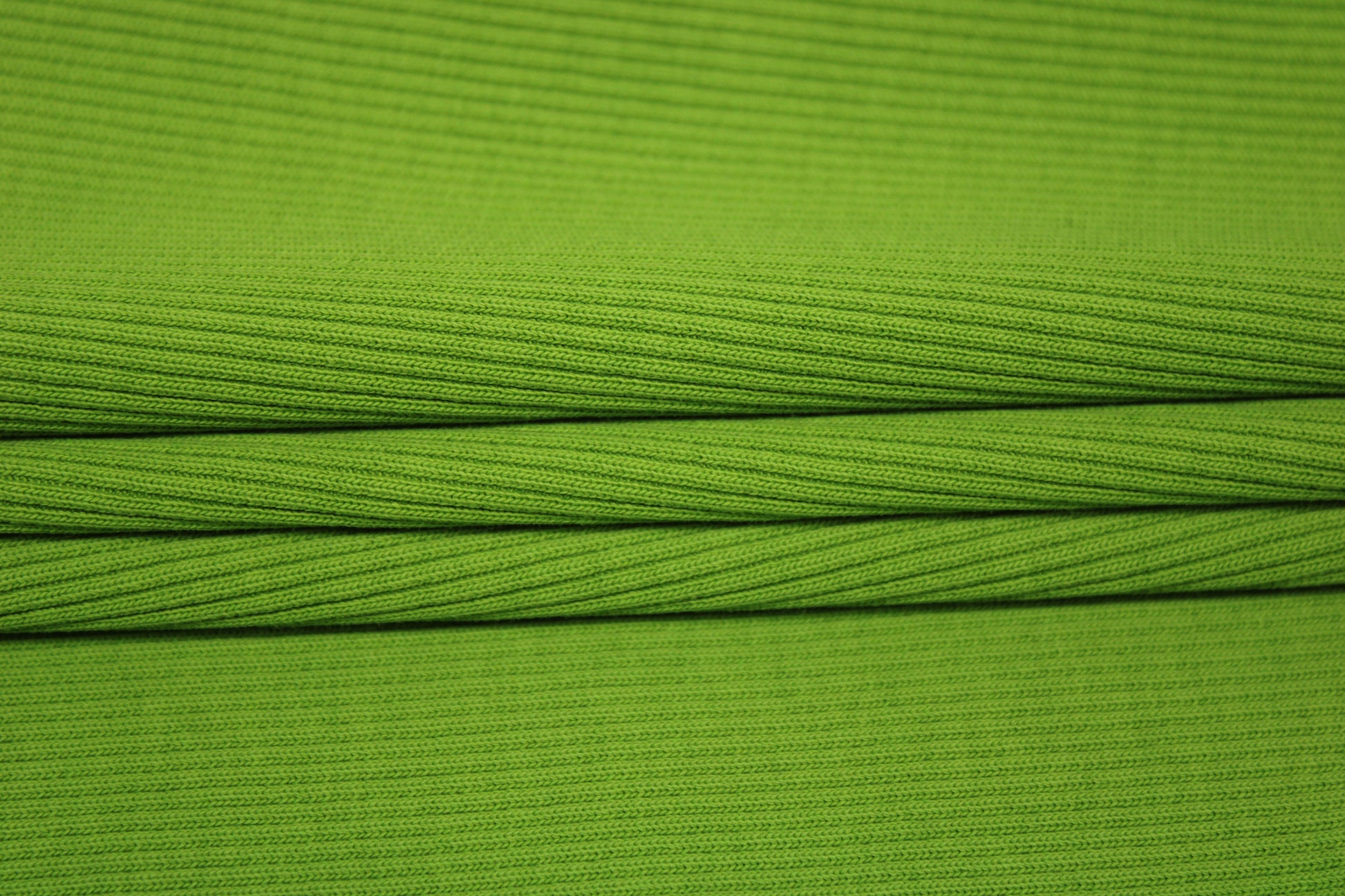 Tissu maille coton côtelé stretch - vert pomme - photo 2/4 | So Tissus