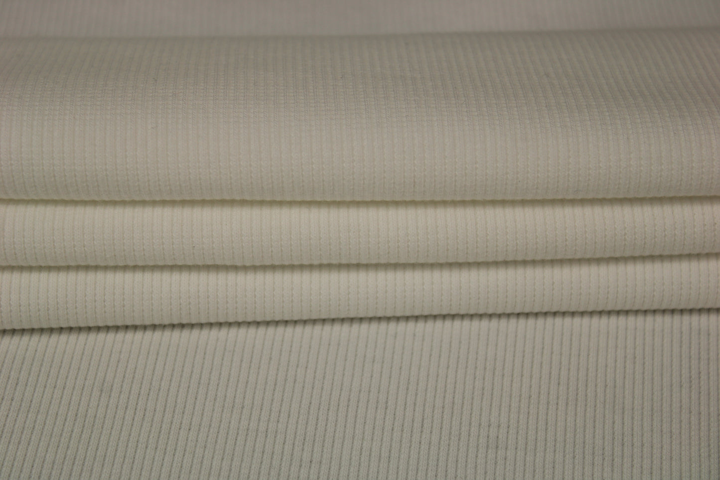Tissu maille coton côtelé stretch - blanc - photo 2/3 | So Tissus