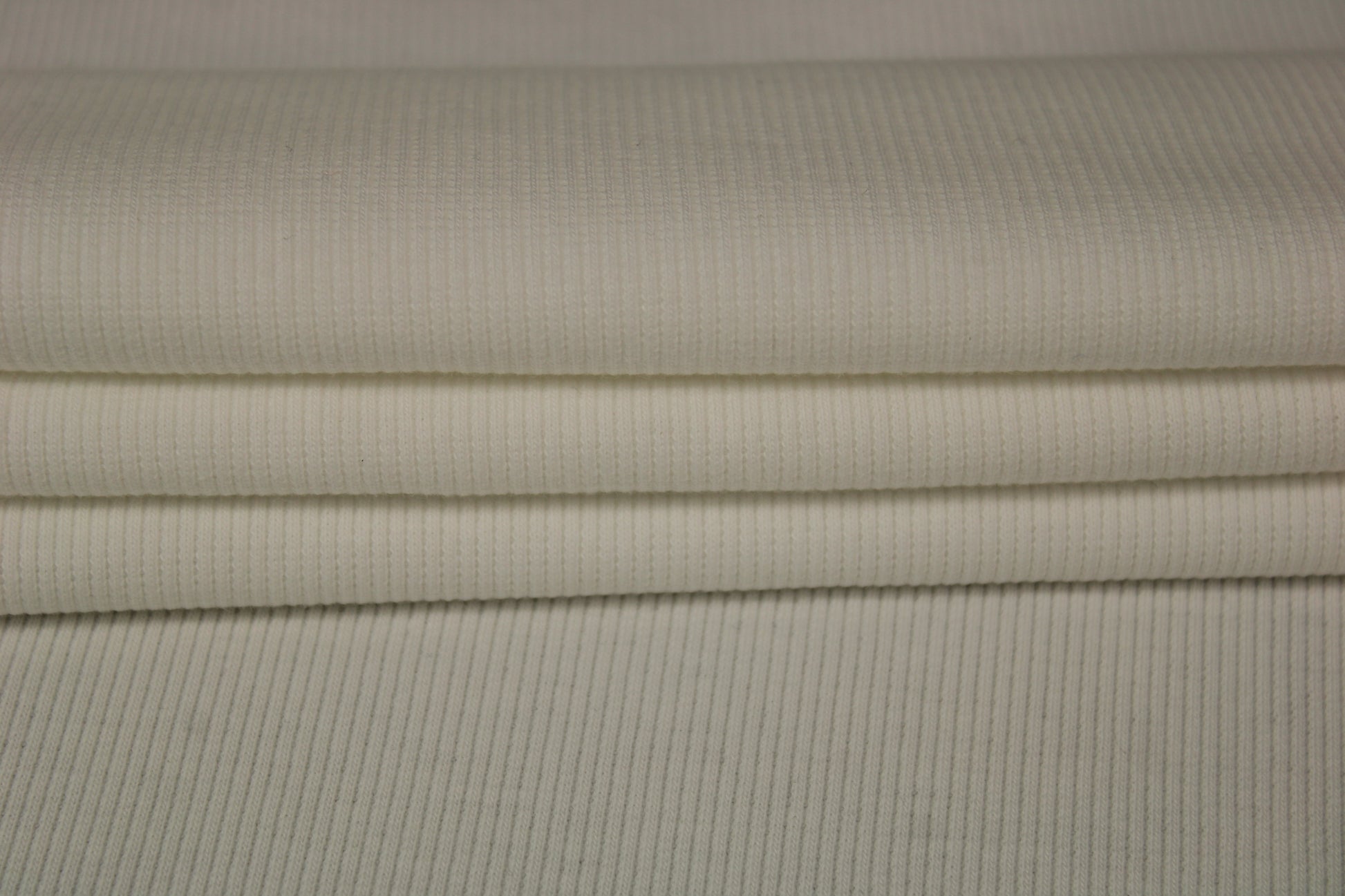 Tissu maille coton côtelé stretch - blanc - photo 2/3 | So Tissus