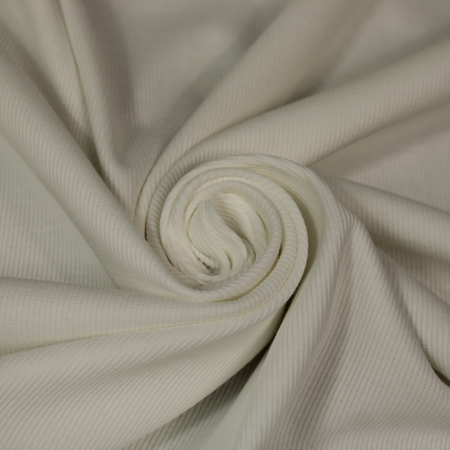Tissu maille coton côtelé stretch - blanc - photo 1/3 | So Tissus