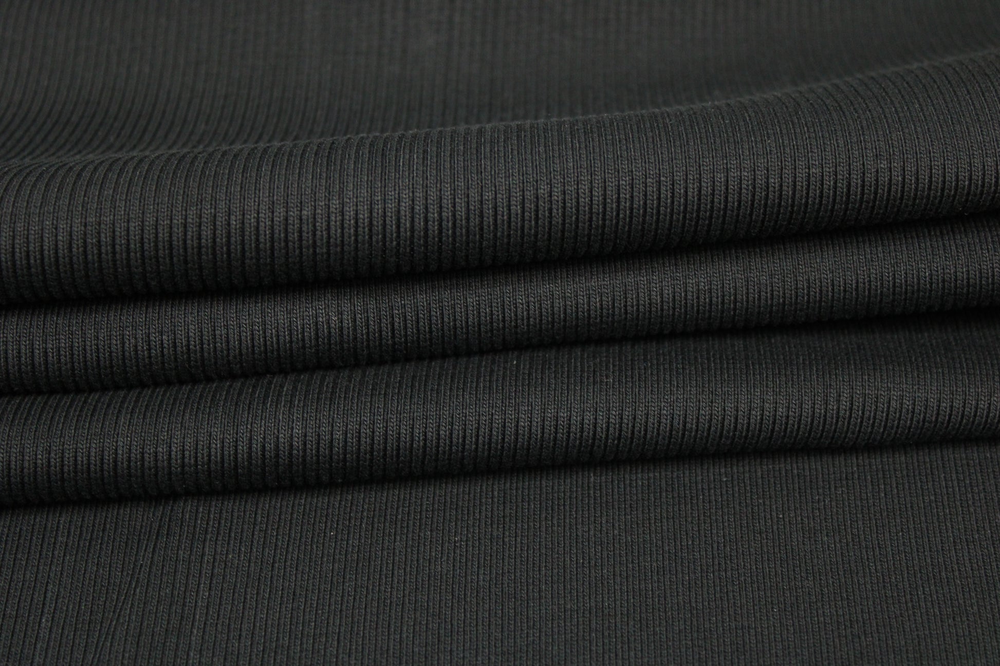 Tissu maille coton côtelé stretch - noir - photo 2/4 | So Tissus