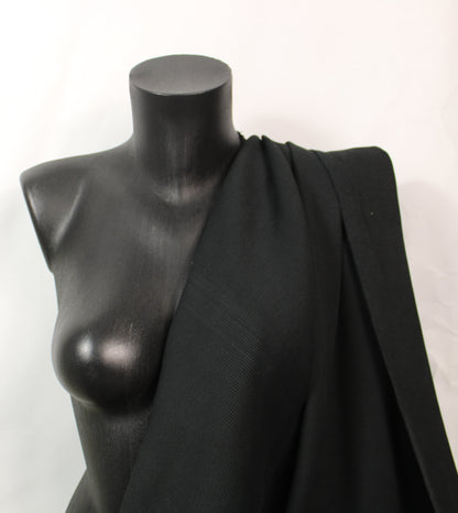 Tissu maille coton côtelé stretch - noir - photo 3/4 | So Tissus
