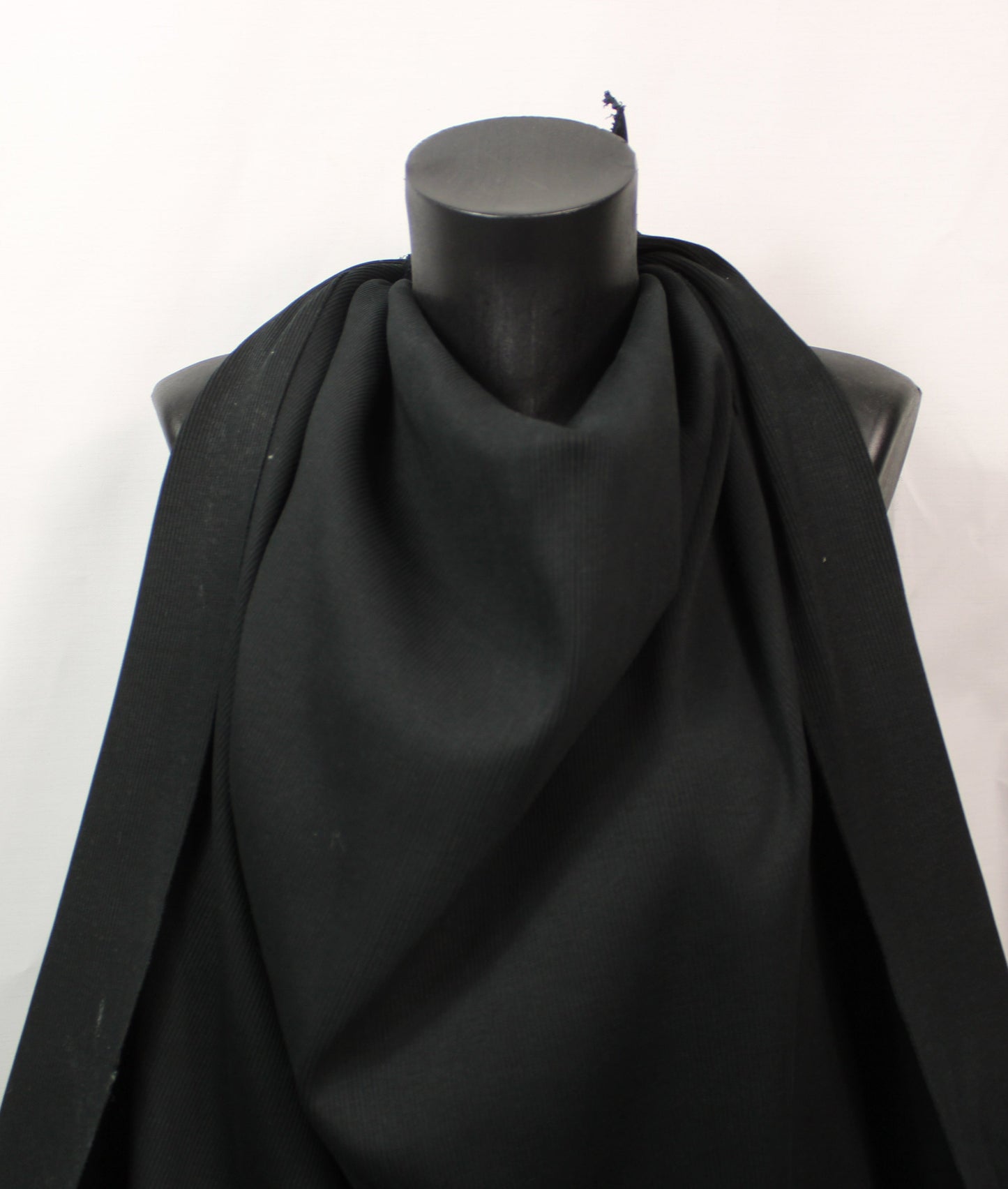 Tissu maille coton côtelé stretch - noir - photo 4/4 | So Tissus