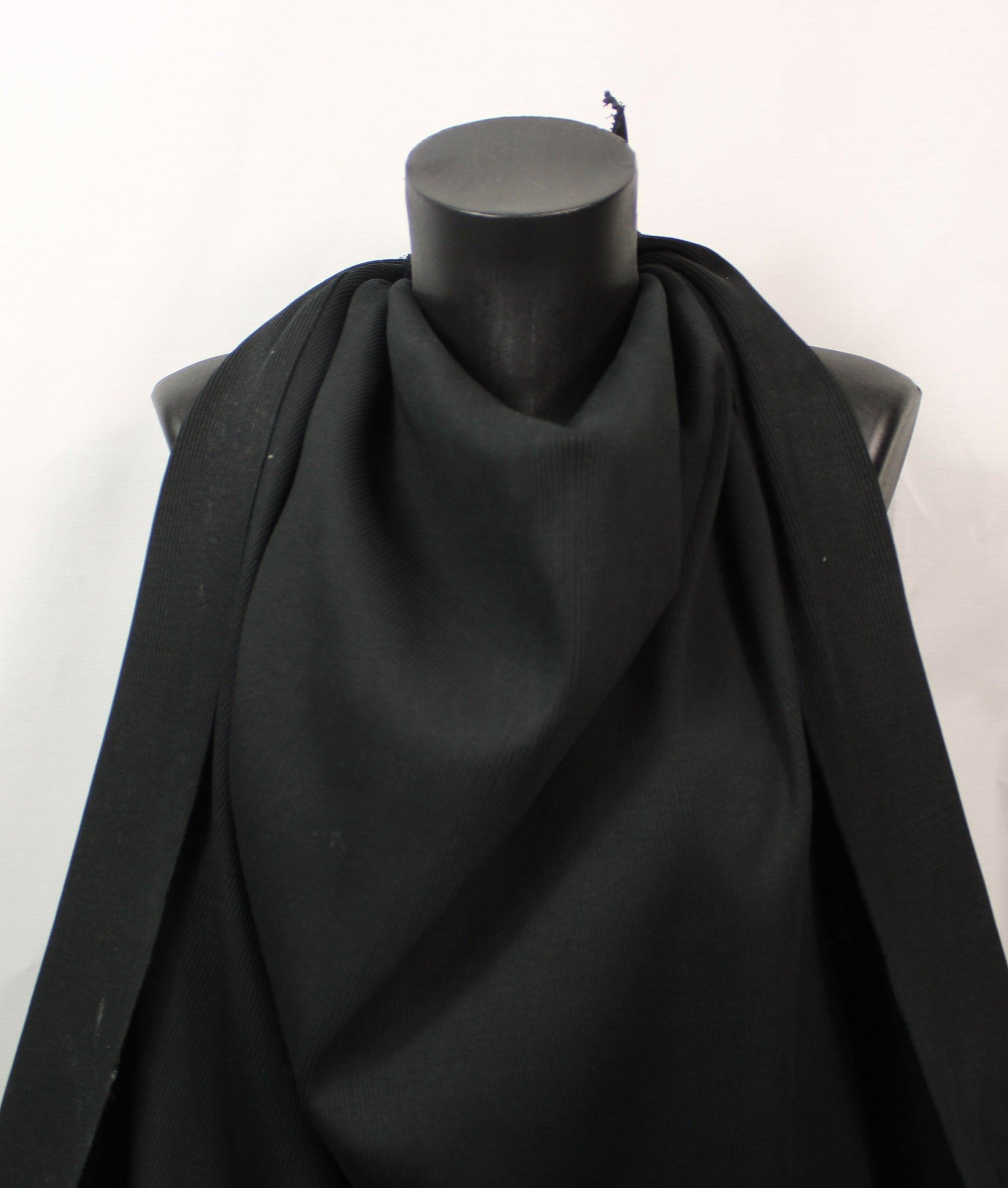 Tissu maille coton côtelé stretch - noir - photo 4/4 | So Tissus