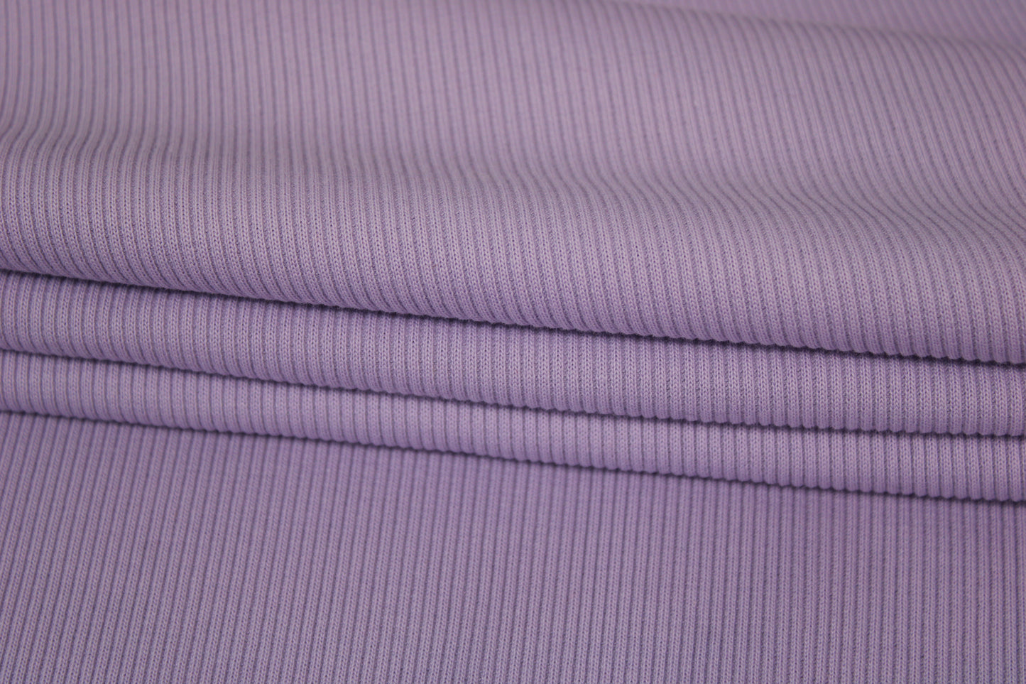 Tissu maille coton côtelé stretch - lilas - photo 2/4 | So Tissus