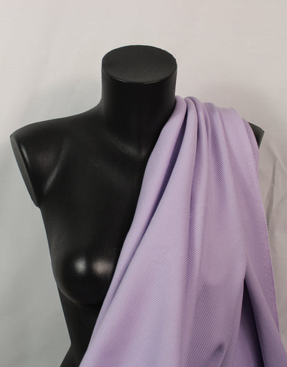 Tissu maille coton côtelé stretch - lilas - photo 3/4 | So Tissus