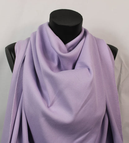 Tissu maille coton côtelé stretch - lilas - photo 4/4 | So Tissus