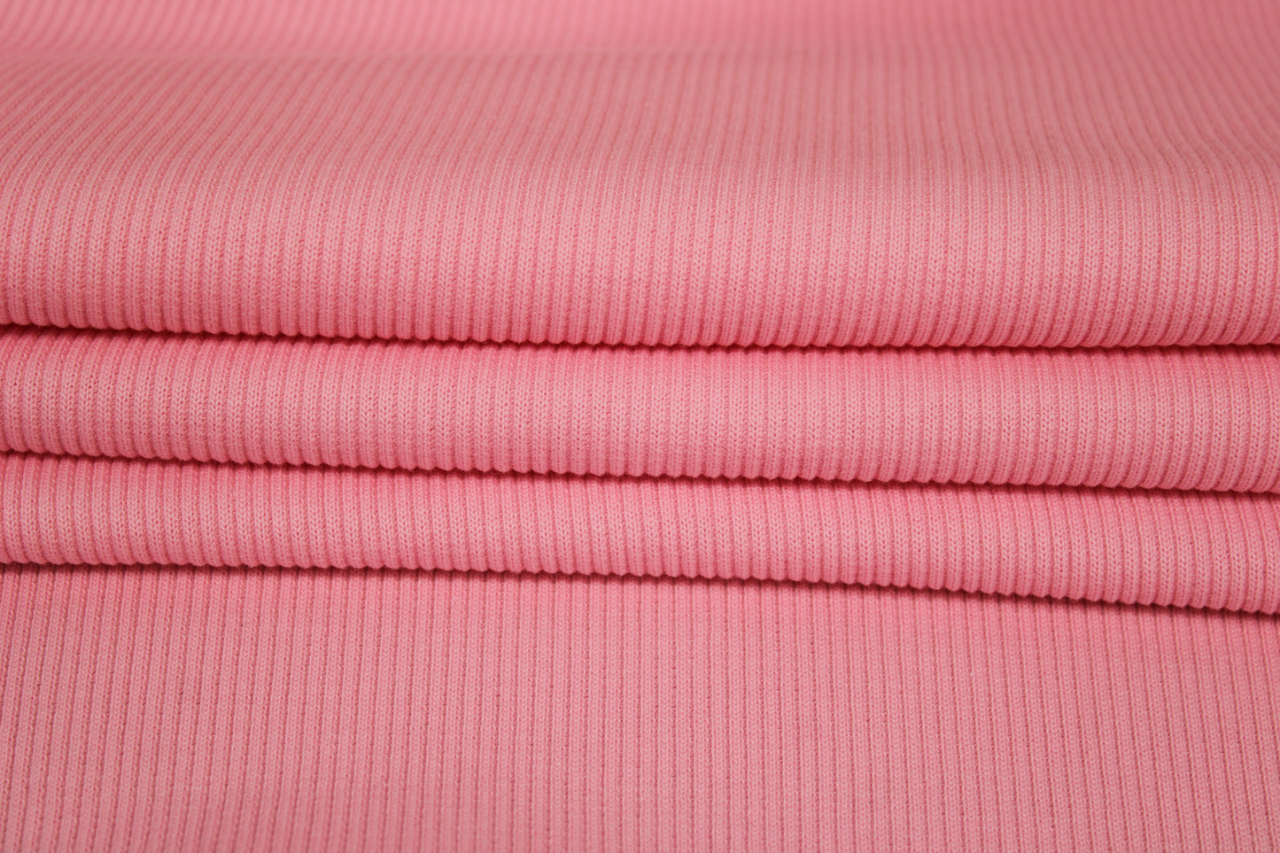 Tissu maille coton côtelé stretch - rose clair - photo 2/4 | So Tissus