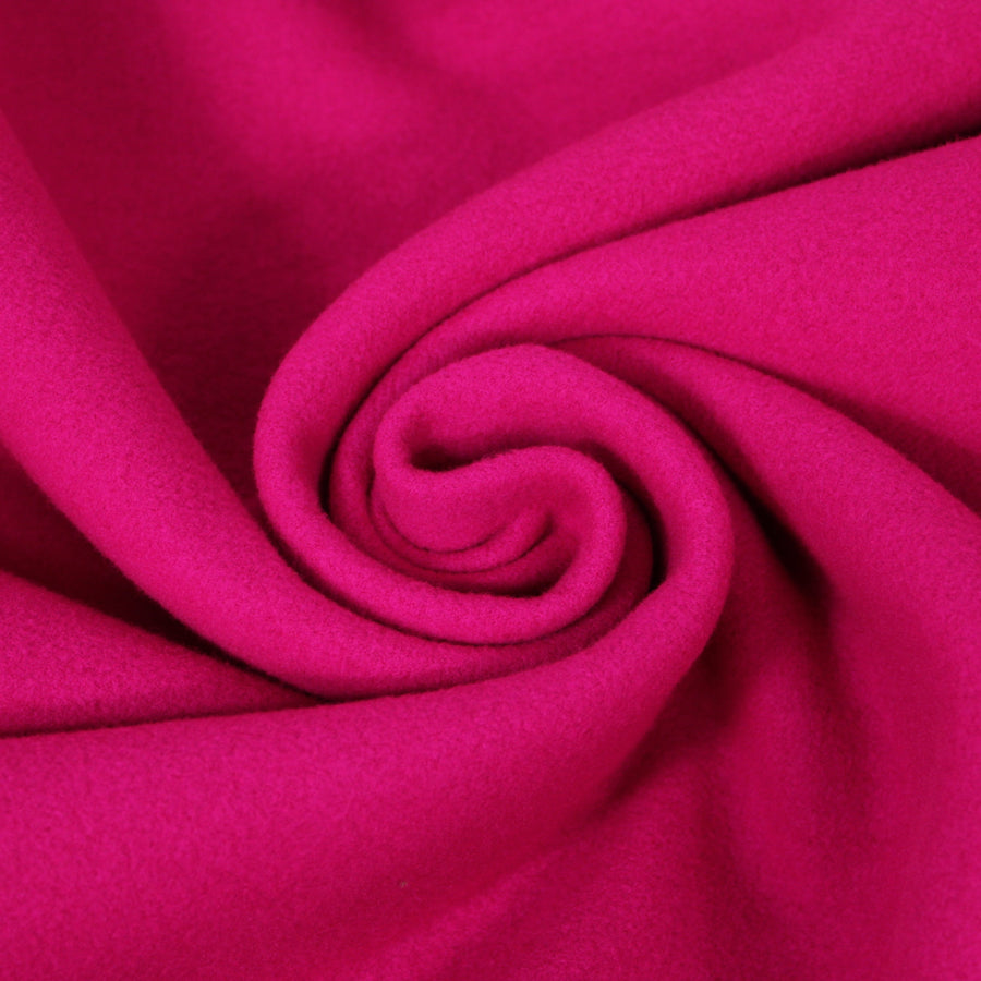 Tissu double drap cachemire et laine - fuchsia