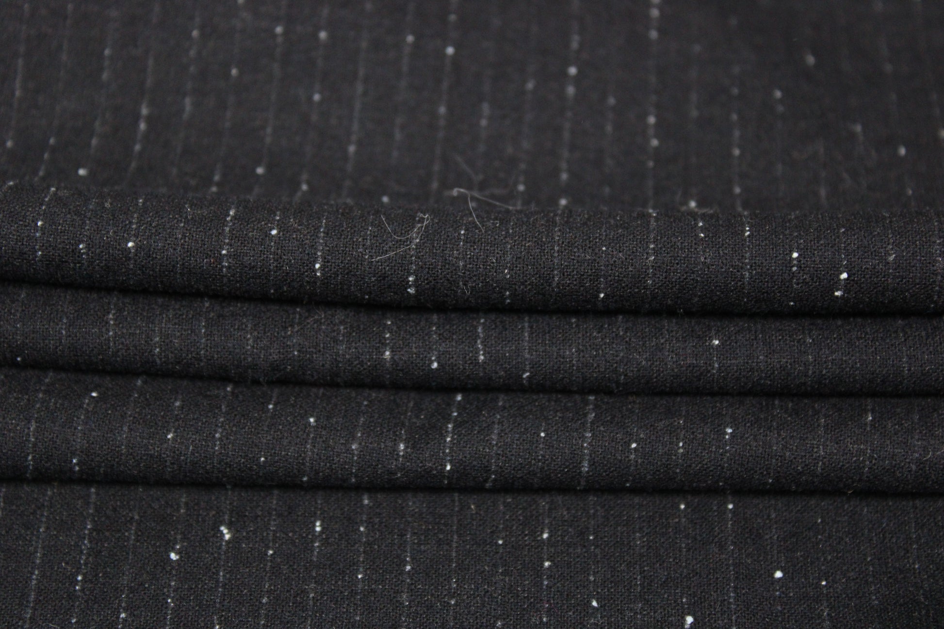Tissu flanelle de laine - à rayures - bleu marine foncé - photo 2/4 | So Tissus