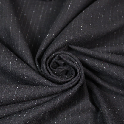 Tissu flanelle de laine - à rayures - bleu marine foncé - photo 1/4 | So Tissus