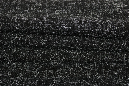 Tissu drap de laine moucheté - noir et blanc - photo 2/4 | So Tissus