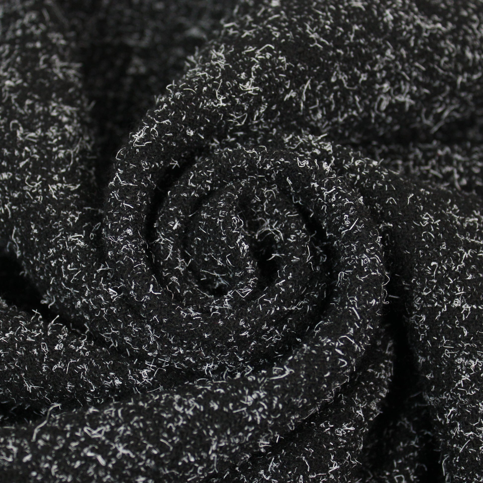 Tissu drap de laine moucheté - noir et blanc - photo 1/4 | So Tissus