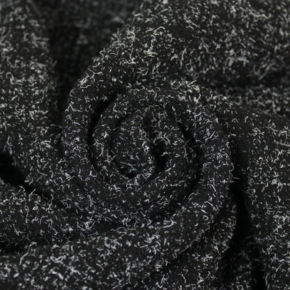 Tissu drap de laine moucheté - noir et blanc - photo 1/4 | So Tissus