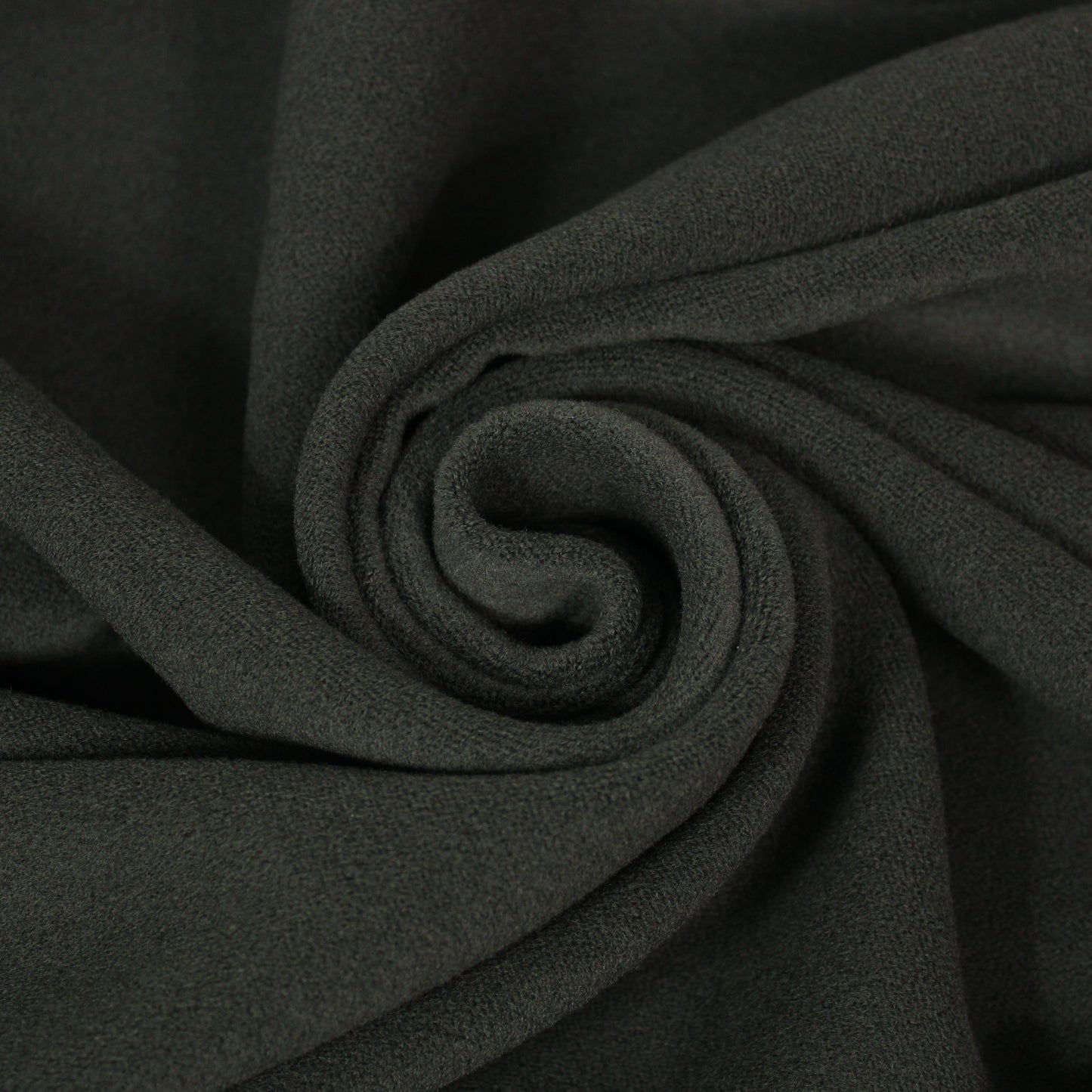 Tissu drap de laine et cachemire brossé - kaki foncé - photo 1/4 | So Tissus