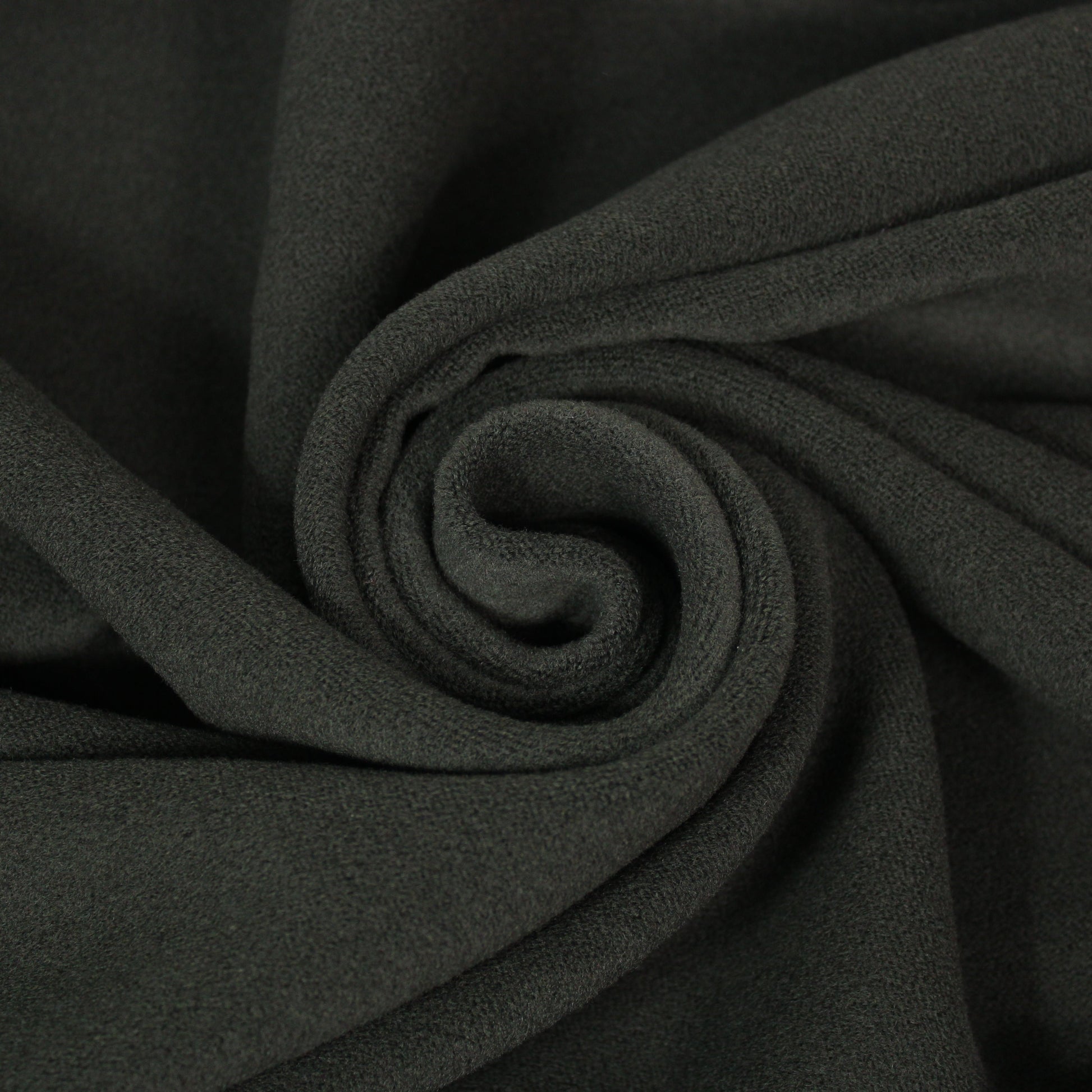 Tissu drap de laine et cachemire brossé - kaki foncé - photo 1/4 | So Tissus