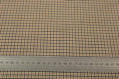 Tissu crêpe de laine stretch laine - pieds de puce - blanc, beige et noir - photo 5/5 | So Tissus