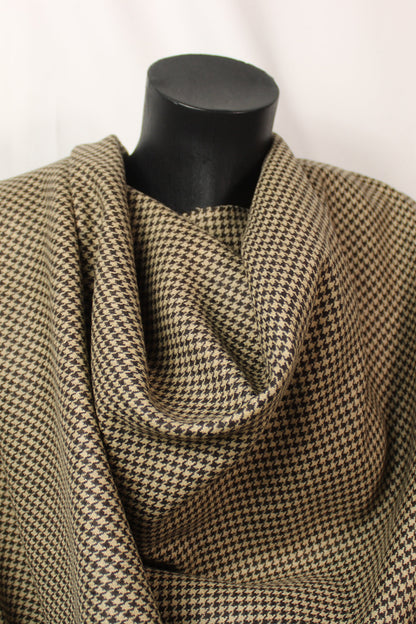 Tissu drap de laine - pieds de poule - beige et marron - photo 4/5 | So Tissus
