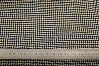 Tissu drap de laine - pieds de poule - blanc et noir - photo 5/5 | So Tissus