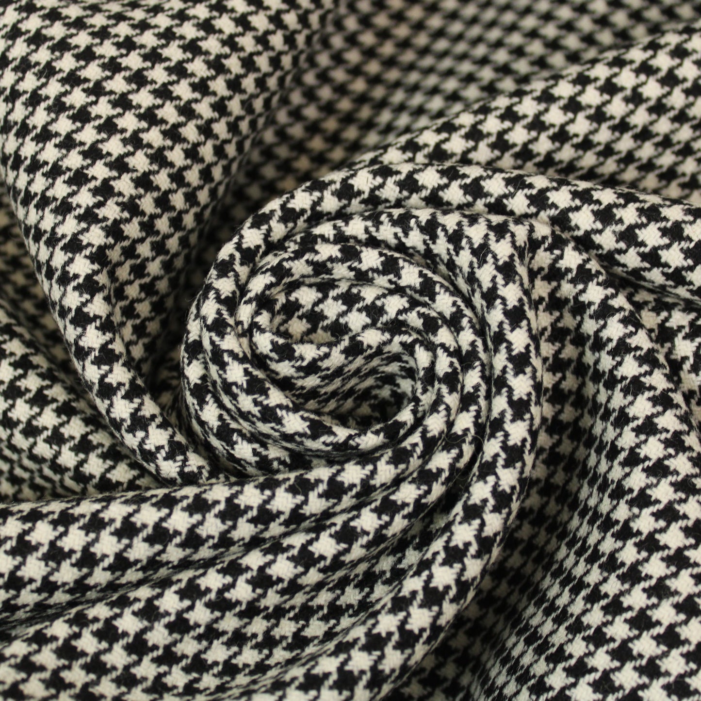 Tissu drap de laine - pieds de poule - blanc et noir - photo 1/5 | So Tissus