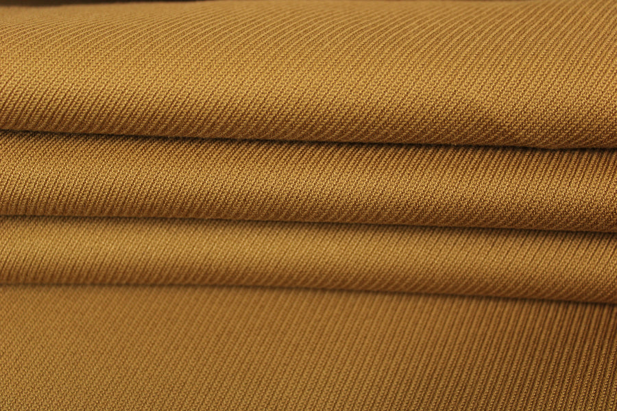 Tissu gabardine sergé de coton - camel