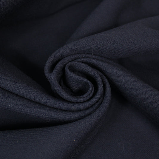 Tissu double crêpe de laine - bleu marine - photo 1/4 | So Tissus