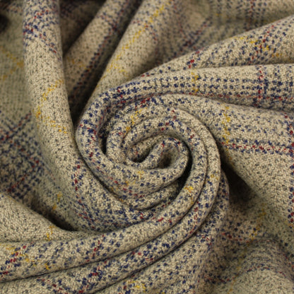 Tissu lainage - à carreaux - ton sable - photo 1/5 | So Tissus