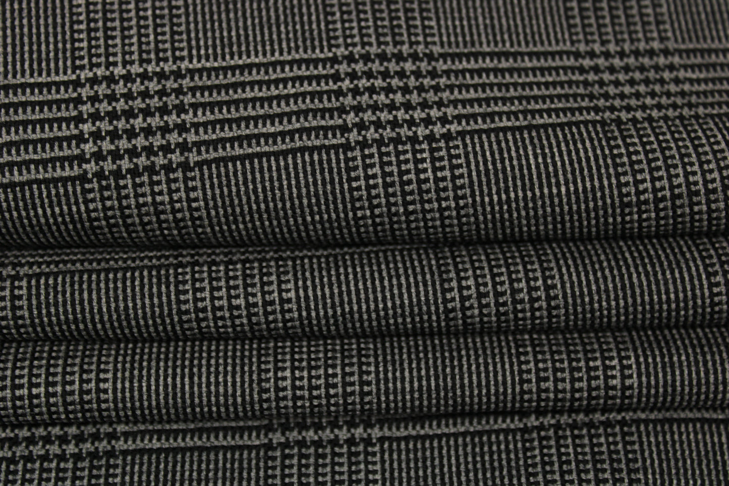 Tissu crêpe de laine - prince de galles - gris et noir - photo 2/5 | So Tissus