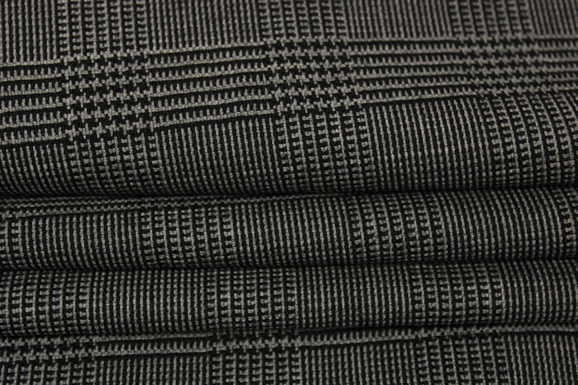 Tissu crêpe de laine - prince de galles - gris et noir - photo 2/5 | So Tissus