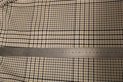 Tissu tweed de laine - imprimé à carreaux - ton beige, noir et blanc - photo 5/5 | So Tissus