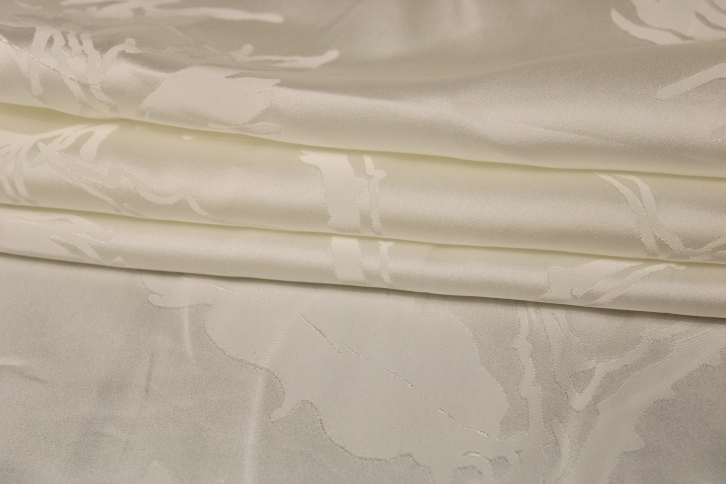 Tissu jacquard viscose - motif chardon - blanc - photo 2/5 | So Tissus