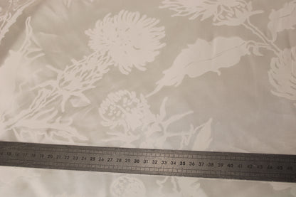 Tissu jacquard viscose - motif chardon - blanc - photo 5/5 | So Tissus