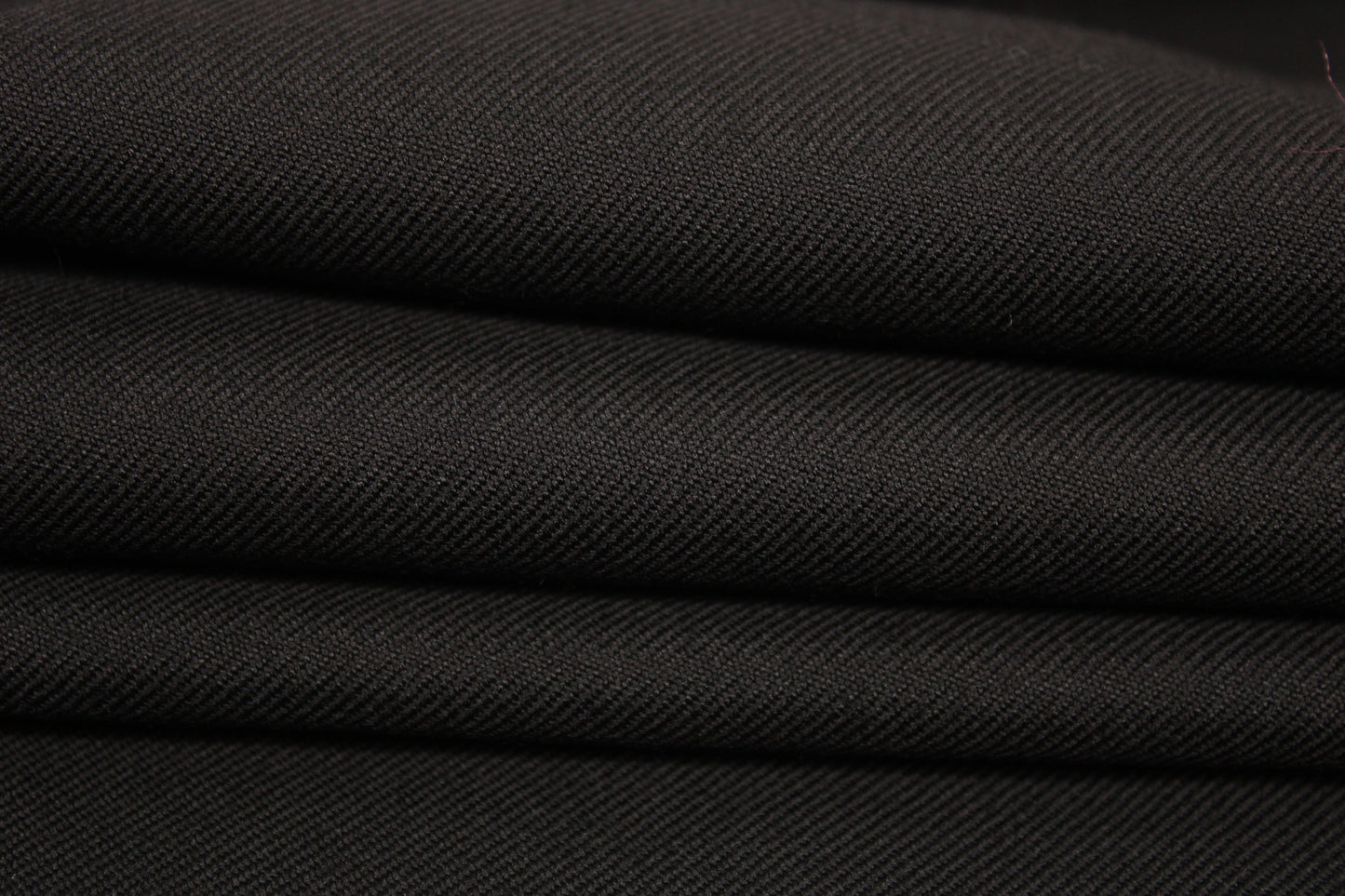 Tissu sergé de laine prestige - noir - photo 2/4 | So Tissus