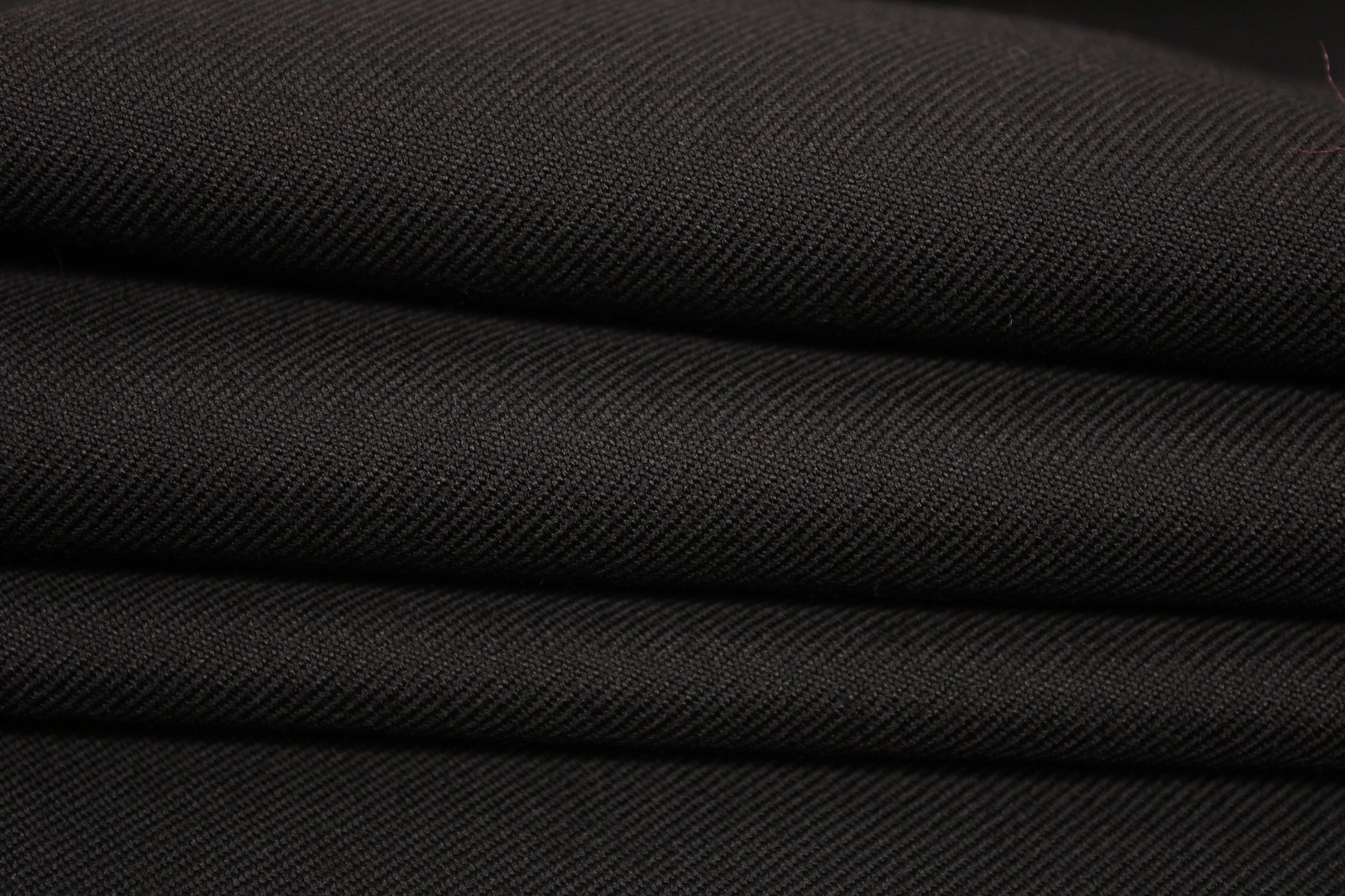 Tissu sergé de laine prestige - noir - photo 2/4 | So Tissus